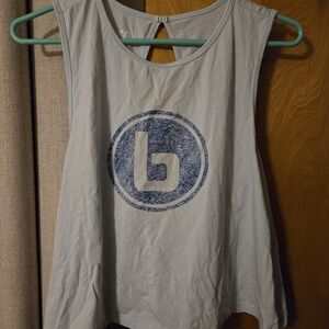 Sleeveless Top with Blue Logo